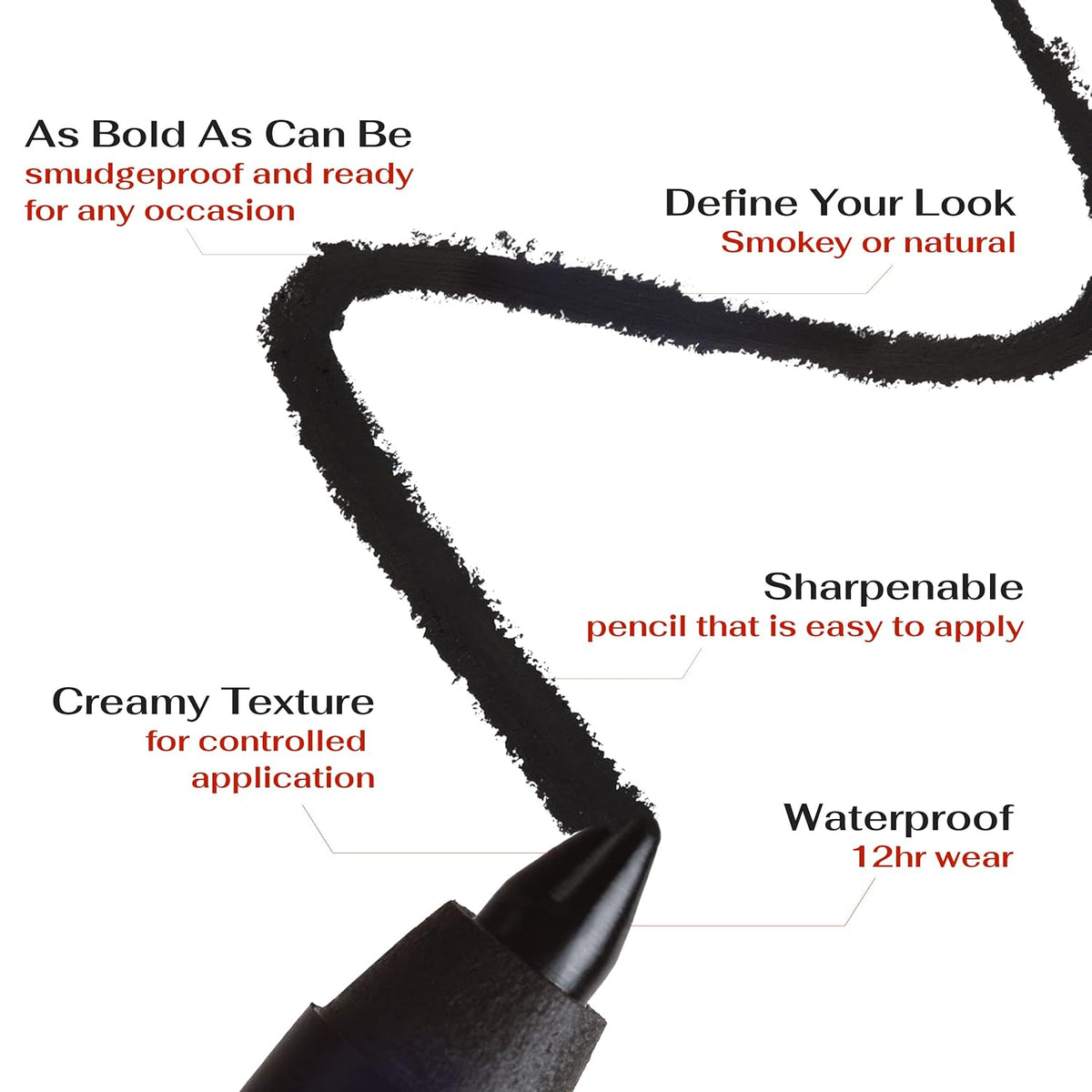 K7L Deep Black Eyeliner (Vegan) - Waterline Application and Versatile Eyeliner that is Waterproof