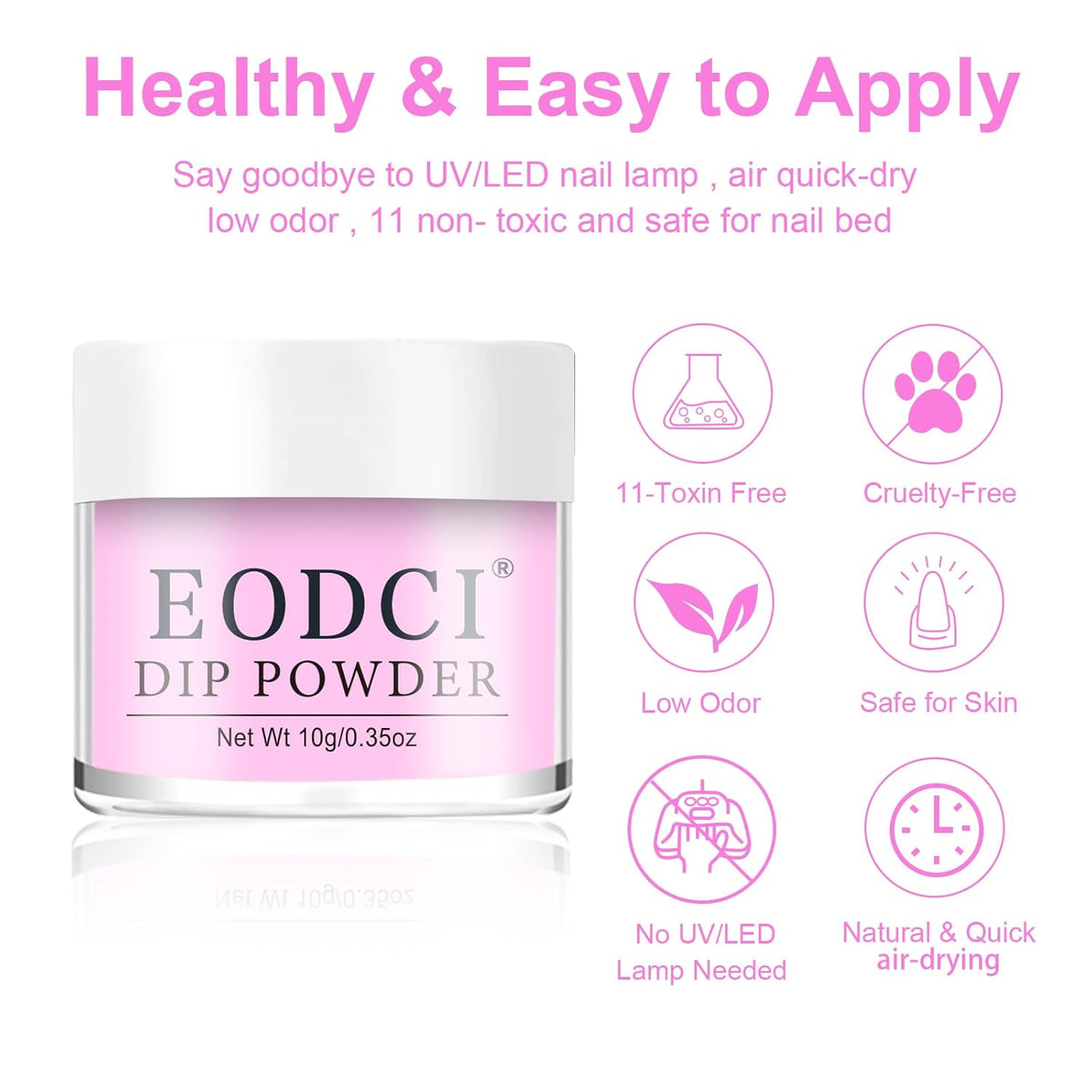 Dip Powder Nail Set, 6 Colors Purple Series 12 Pcs Dipping Powder Kit With Base & Top