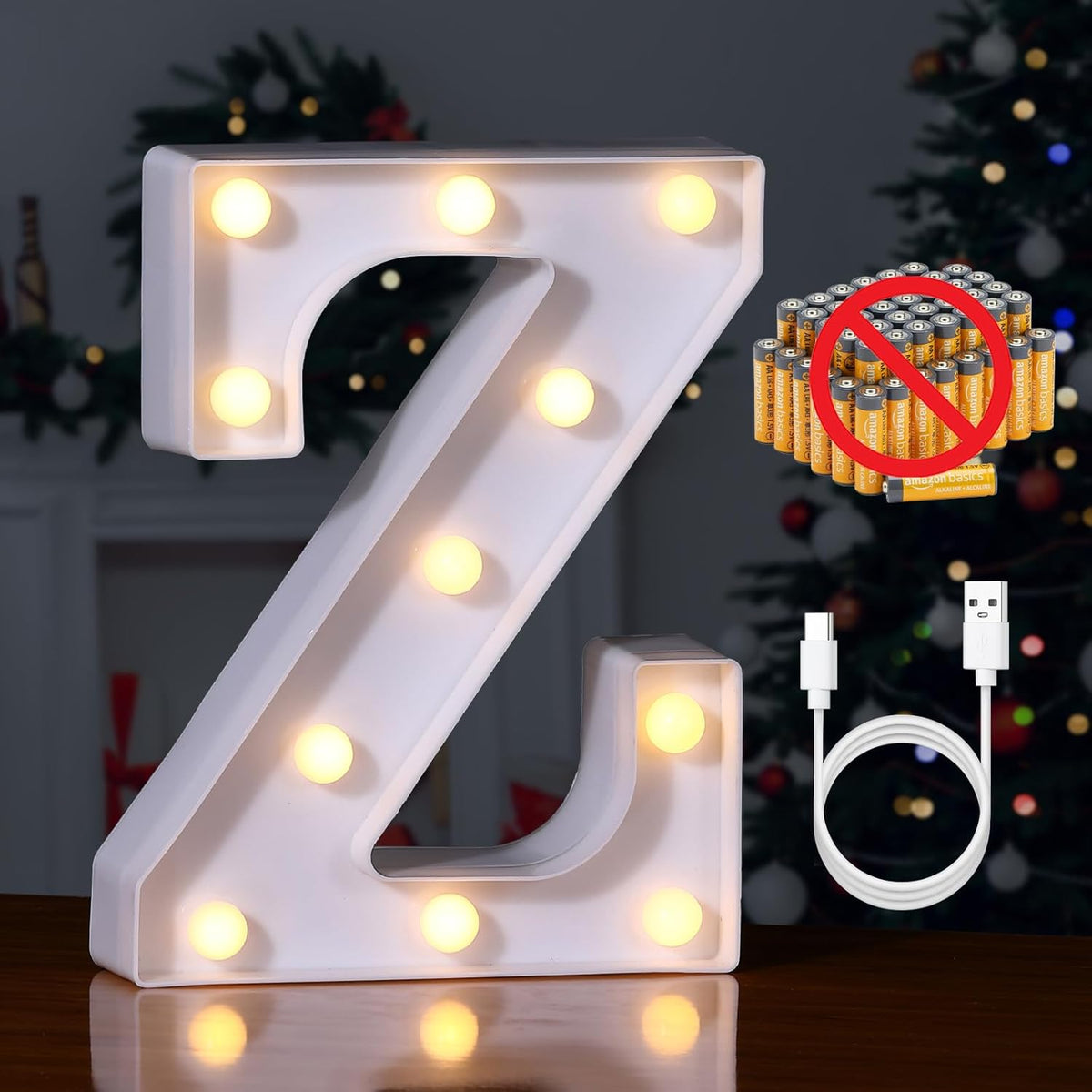 Foaky Rechargeable LED Letter Lights Sign Marquee Light Up Letters Sign for Night Light