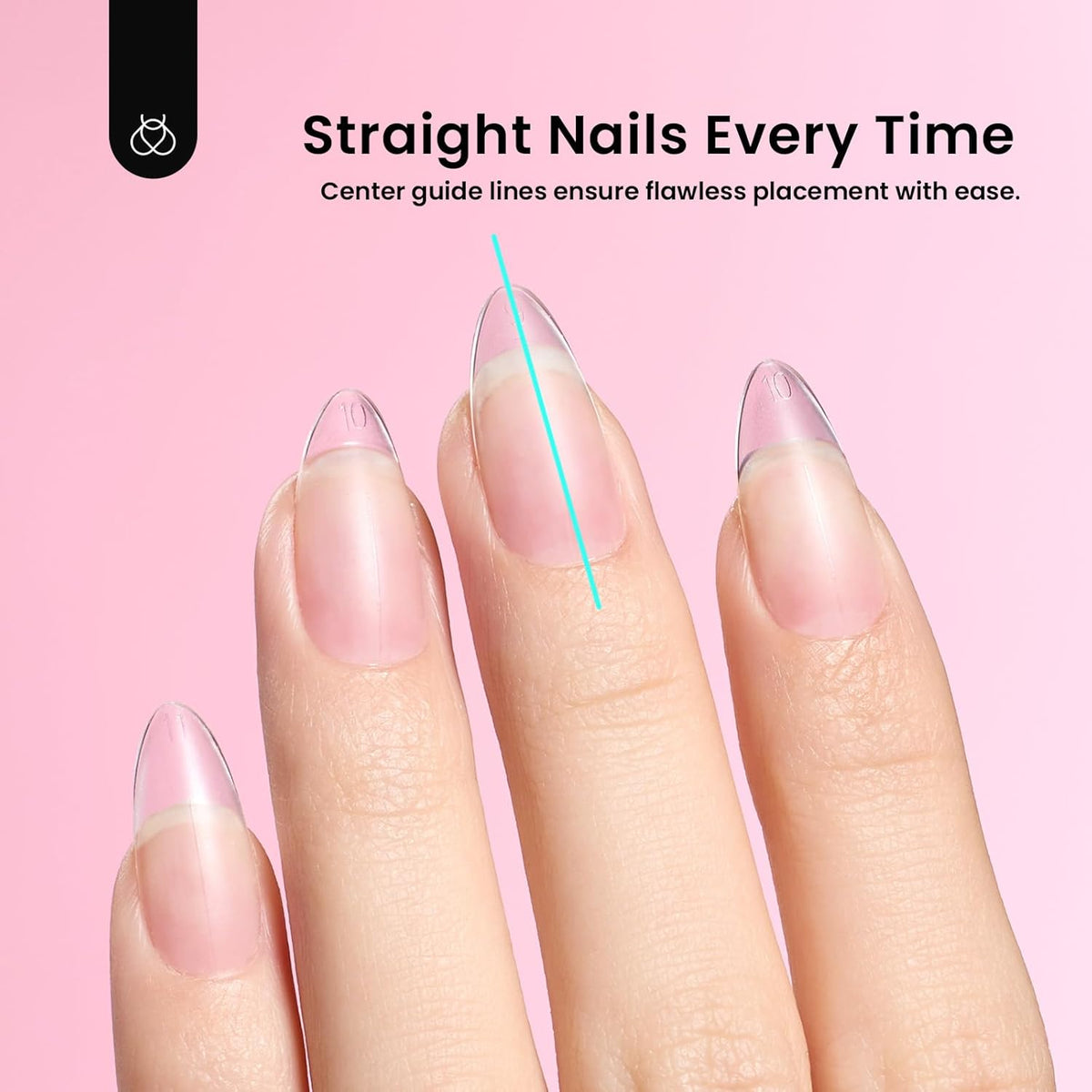 Beetles Medium Almond Nail Tips: 288PCS Medium Almond Matte Clear False Acrylic Press on Nails Tips