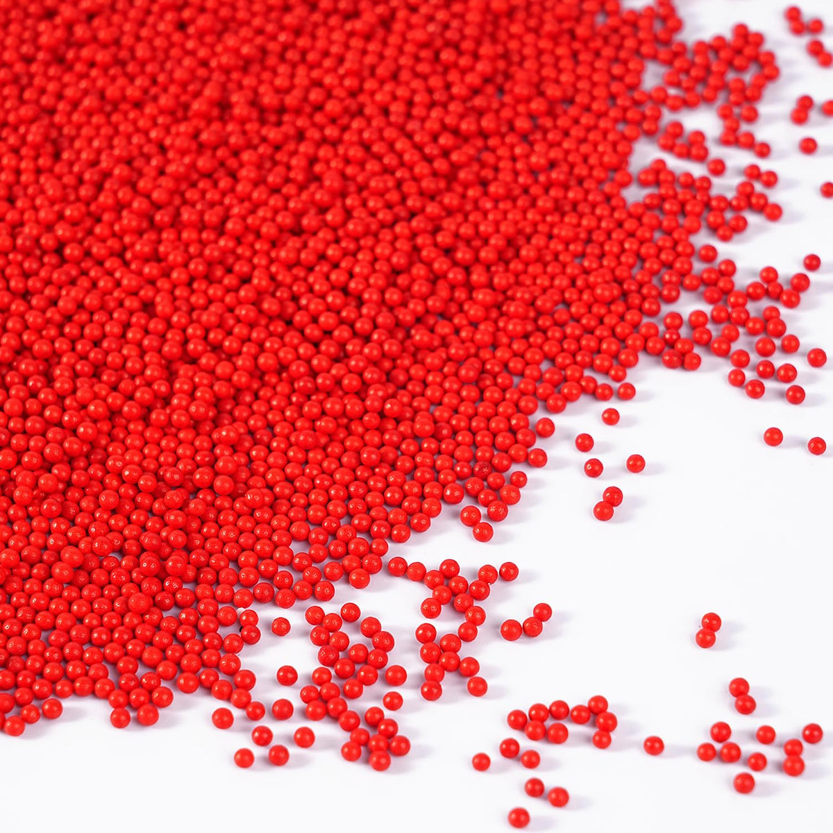 Edible Nonpareils Sprinkles, 2mm Red Pearls Sprinkles, Red Nonpareils Sprinkle for Birthday