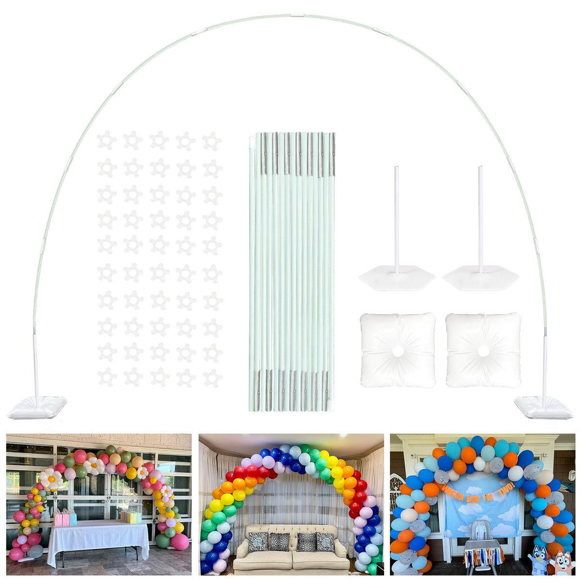 YALLOVE 21 Ft Adjustable Balloon Arch Stand Kit