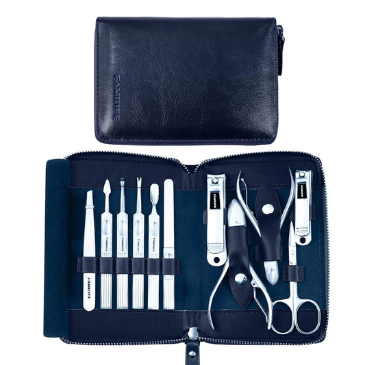 Manicure Kit, FAMILIFE Professional Manicure Set Nail Kit, 11 in 1 Stainless Steel Nail Clippers