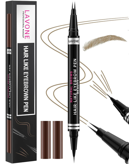 Eyebrow Pencil, 2-in-1 Waterproof Eyebrow Pen, with 2 Tip Microblading Eyebrow Pencil and