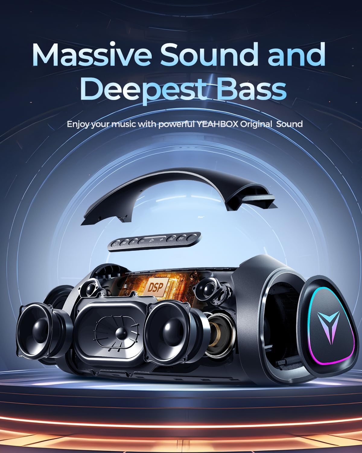 Sonic Boom MAX 300W Max Large Bluetooth Speaker Loud, Massive Bass, IPX66 Waterproof Party Portable