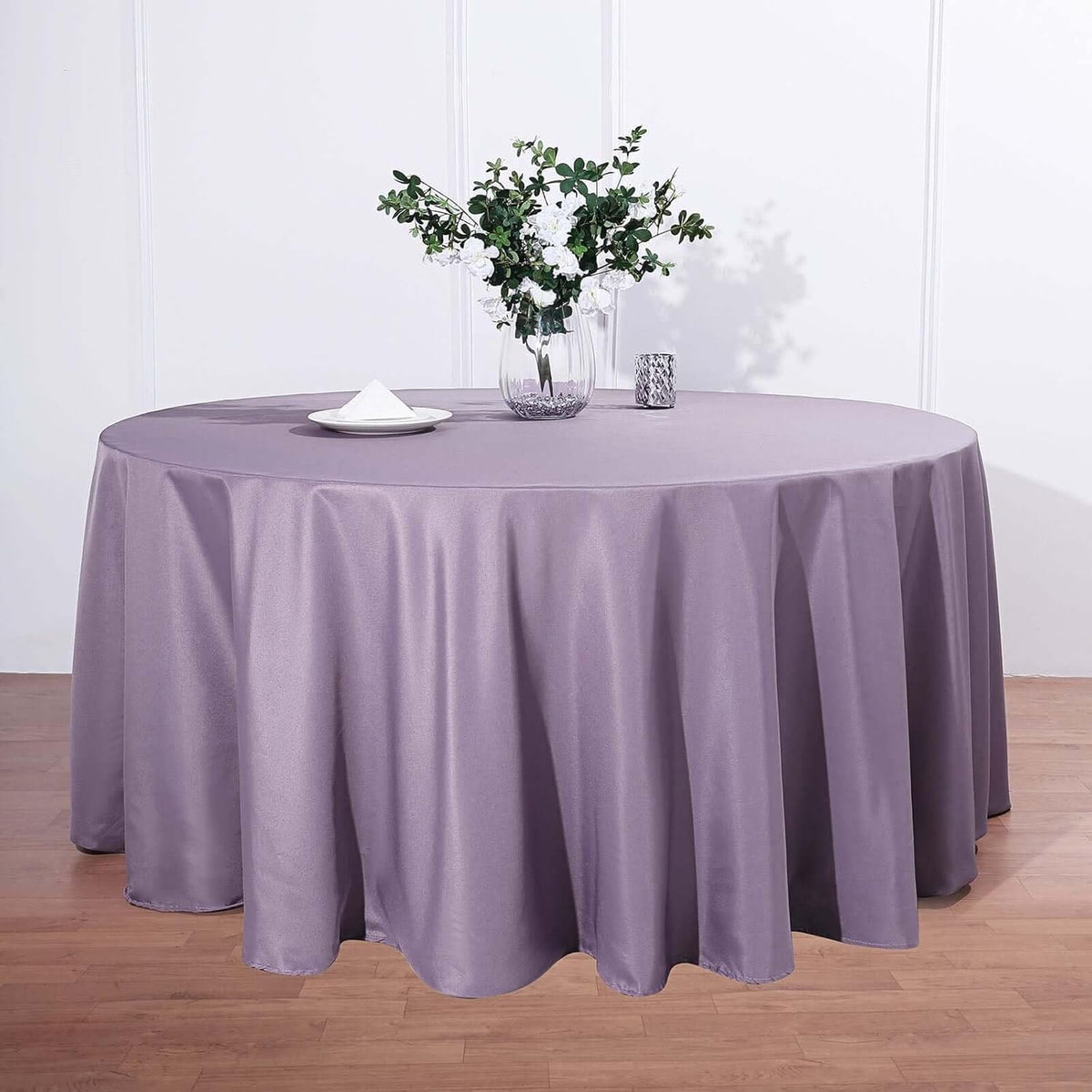 Efavormart Round Tablecloth, 132 Inch Stain & Wrinkle Resistant Washable Table Cloth, Decorative
