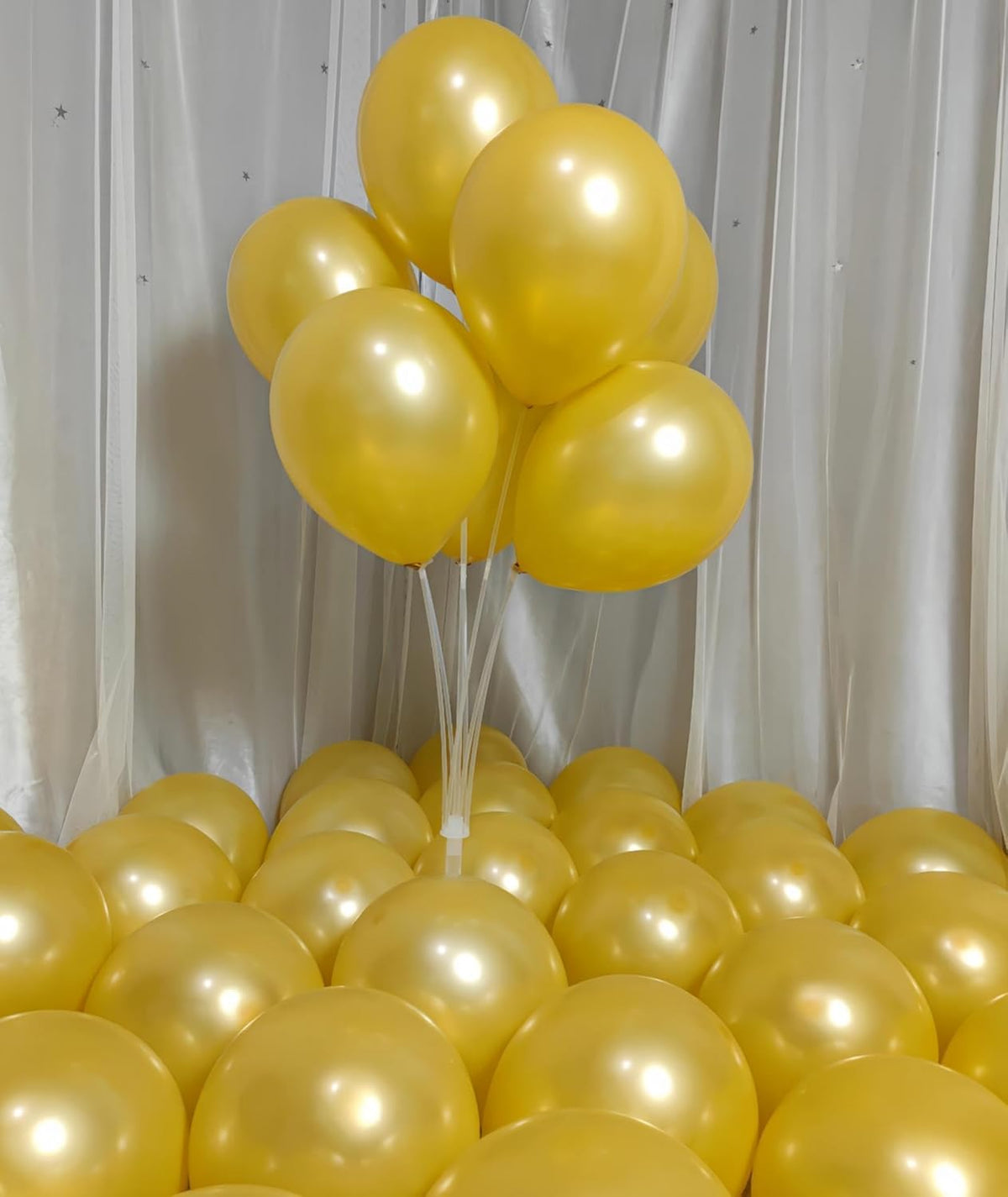 300 Pack Gold Balloons 12 Inch Pearlescent Golden Latex Party Balloon Bulk for Various Party Events