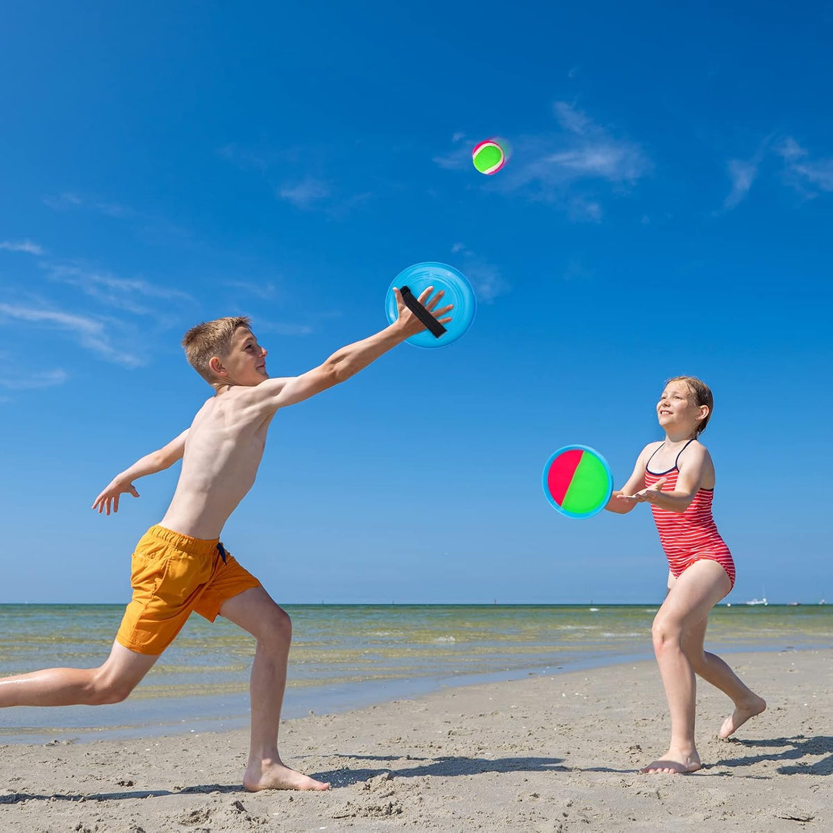 Ayeboovi Toss and Catch Paddle Ball Game Outdoor Beach Pool Sand Toys Outside Lawn Yard Games for 3