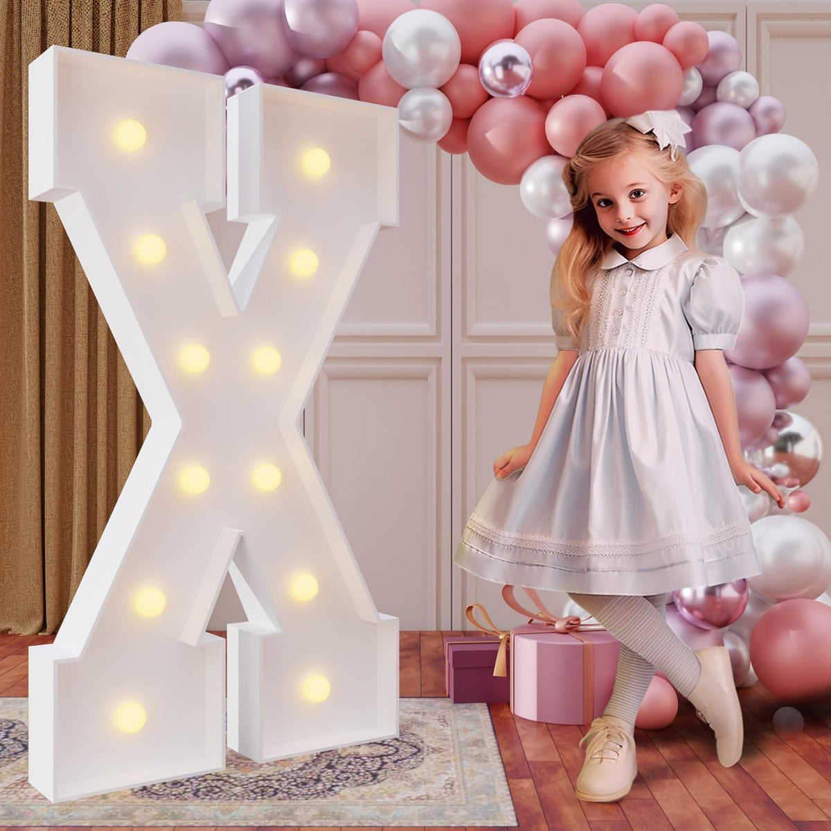 imprsv 4FT Marquee Light Up Letters for Birthday Party Decorations Large Marquee Letters for