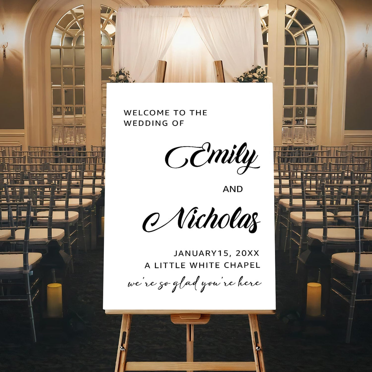 Personalized Wedding Welcome Sign Template, Modern Minimalist Reception Board, Editable Printable
