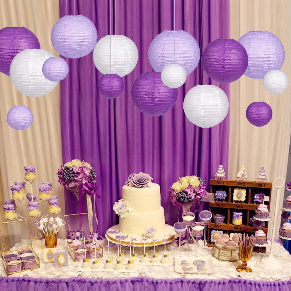 Paper Lanterns Decorative, Round Hanging Paper Lanterns Decorations for Bachelorette Engagement