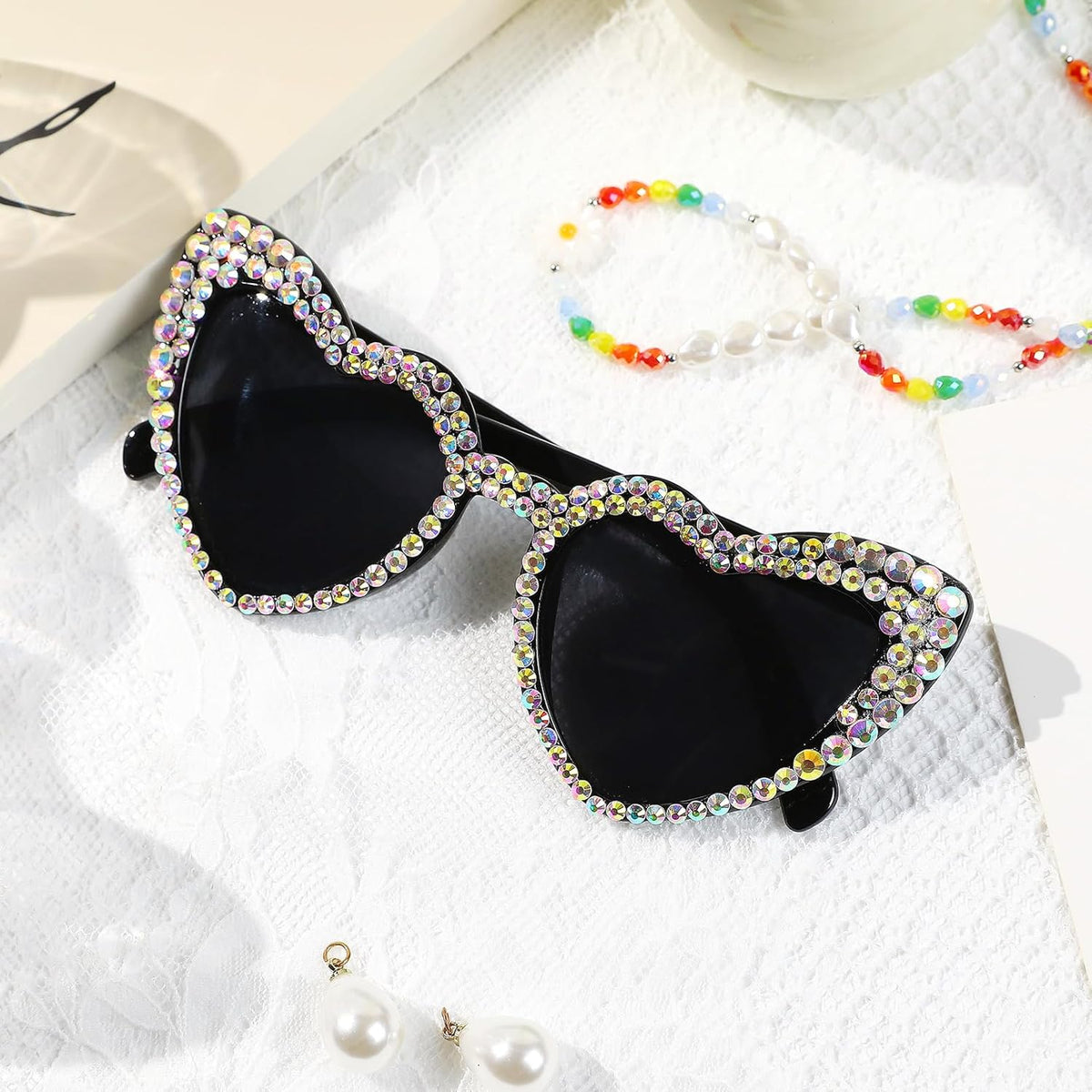 YOGFIT Heart Sunglasses for Women Fashion Classic Love Eye Protection Sunglasses Vintage Cute Heart