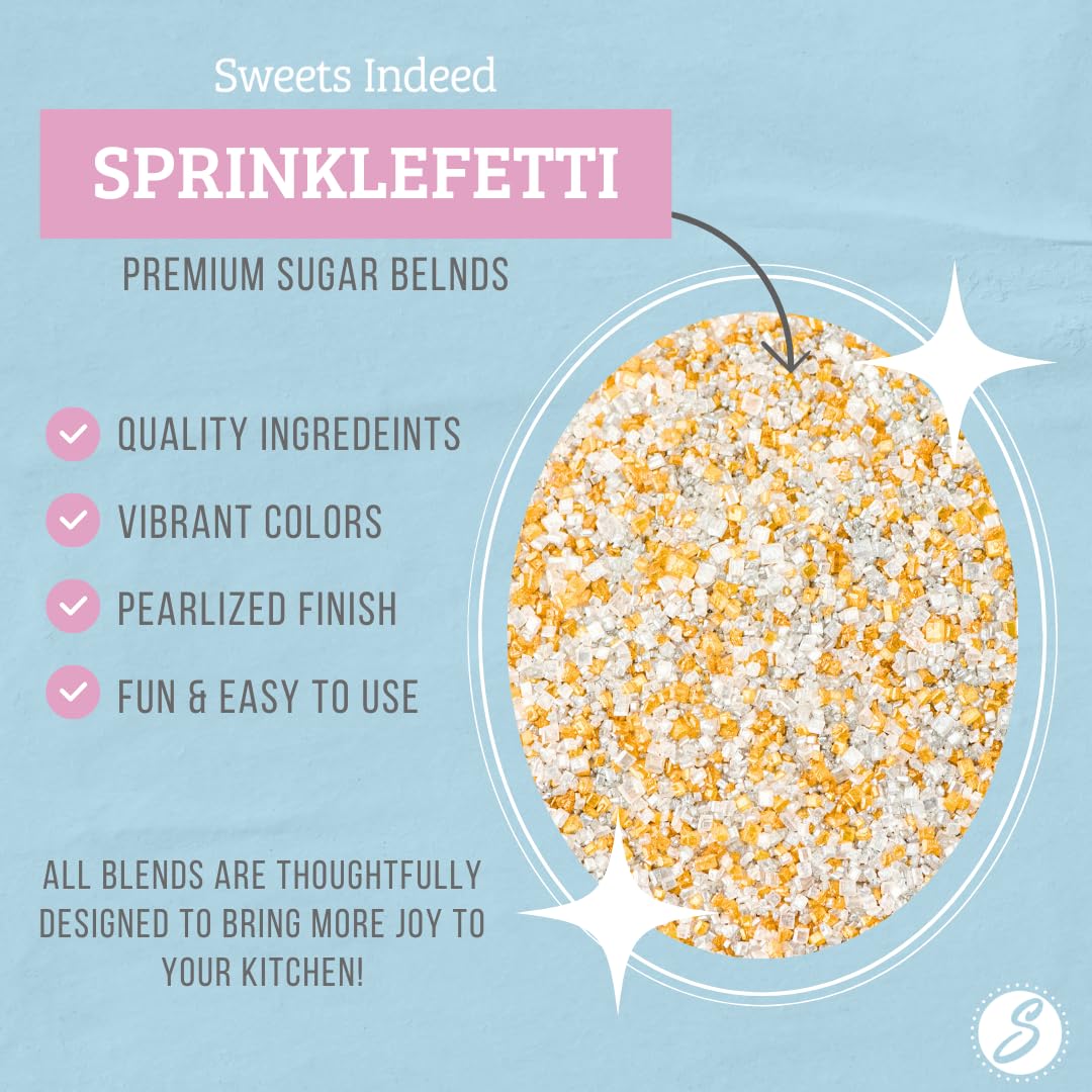 Sweets Indeed Sprinkles, Edible Sprinkle Sugar Mix, Perfect for Cake Decorations, Baking, Ice