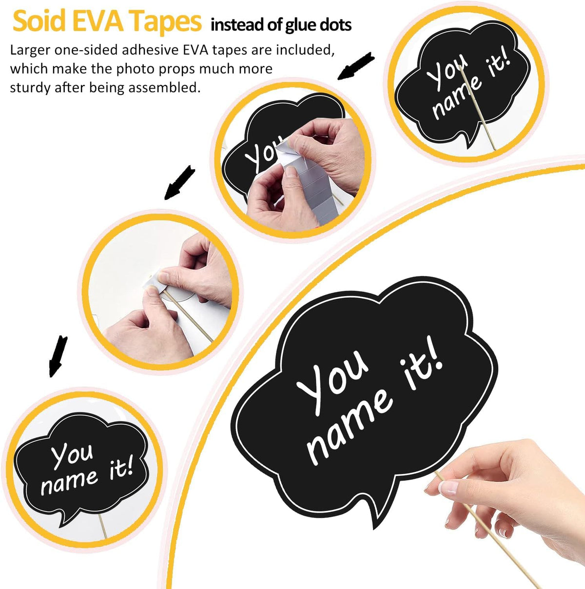 35pcs Insta-Themed Social Media Party Selfie Photo Booth Props with Speech Bubble DIY Photo Props