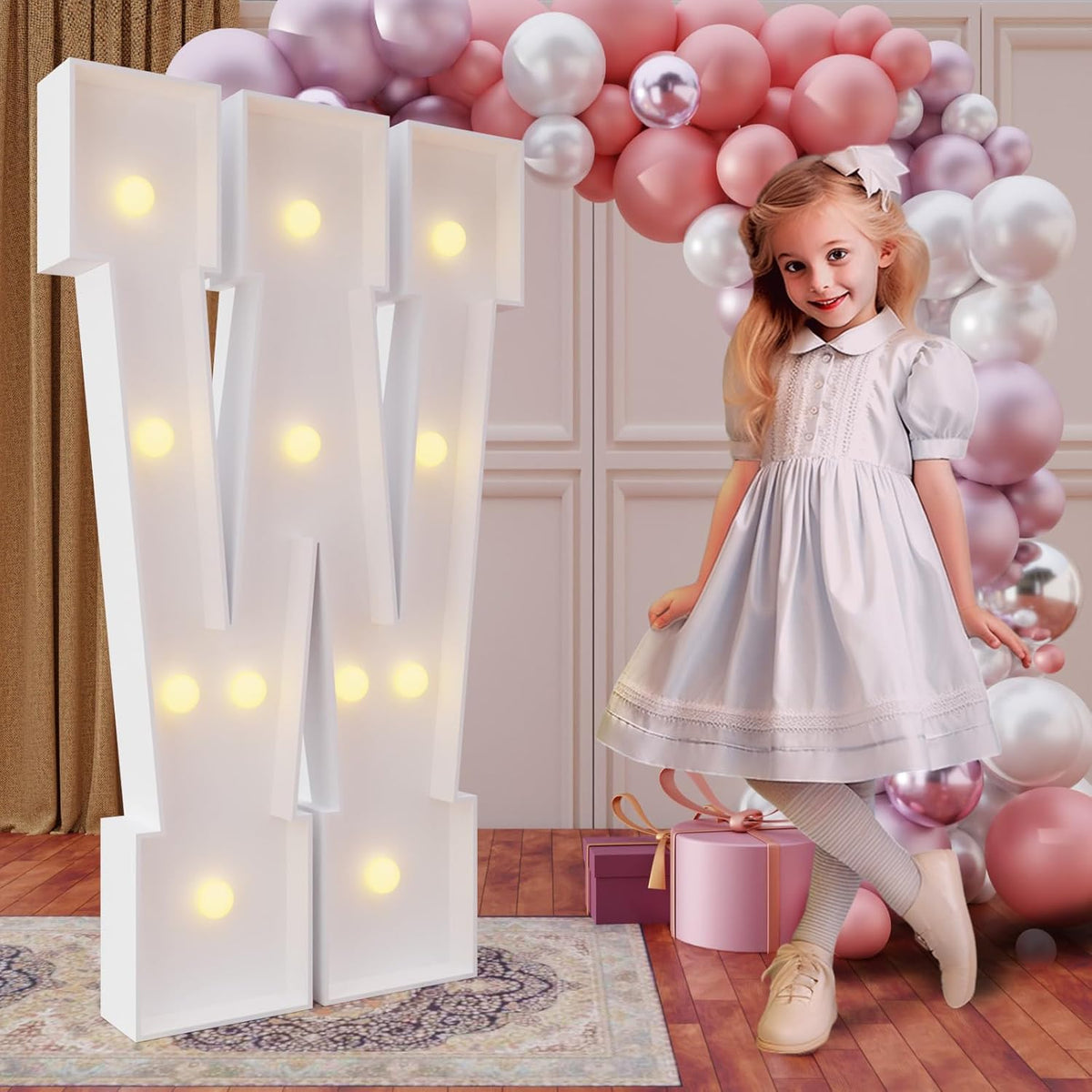 imprsv 4FT Marquee Light Up Letters for Birthday Party Decorations Large Marquee Letters for