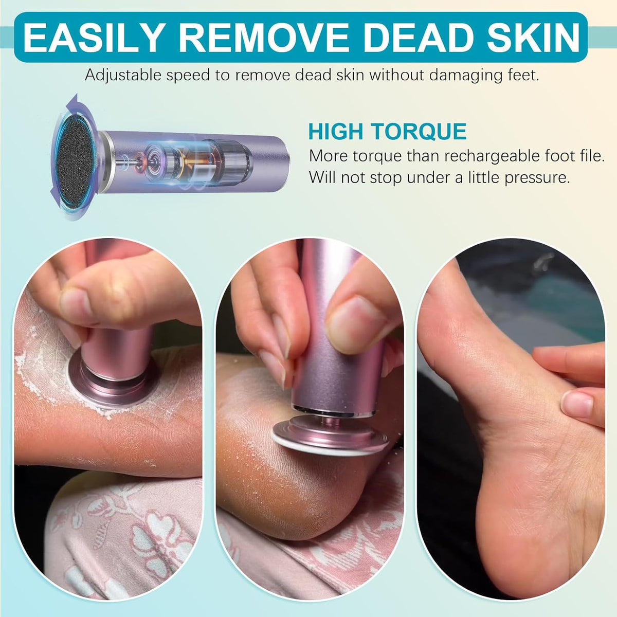 Electric Foot Callus Remover with Hand Callus Remover, Adjustable Speed Professional Electric Foot