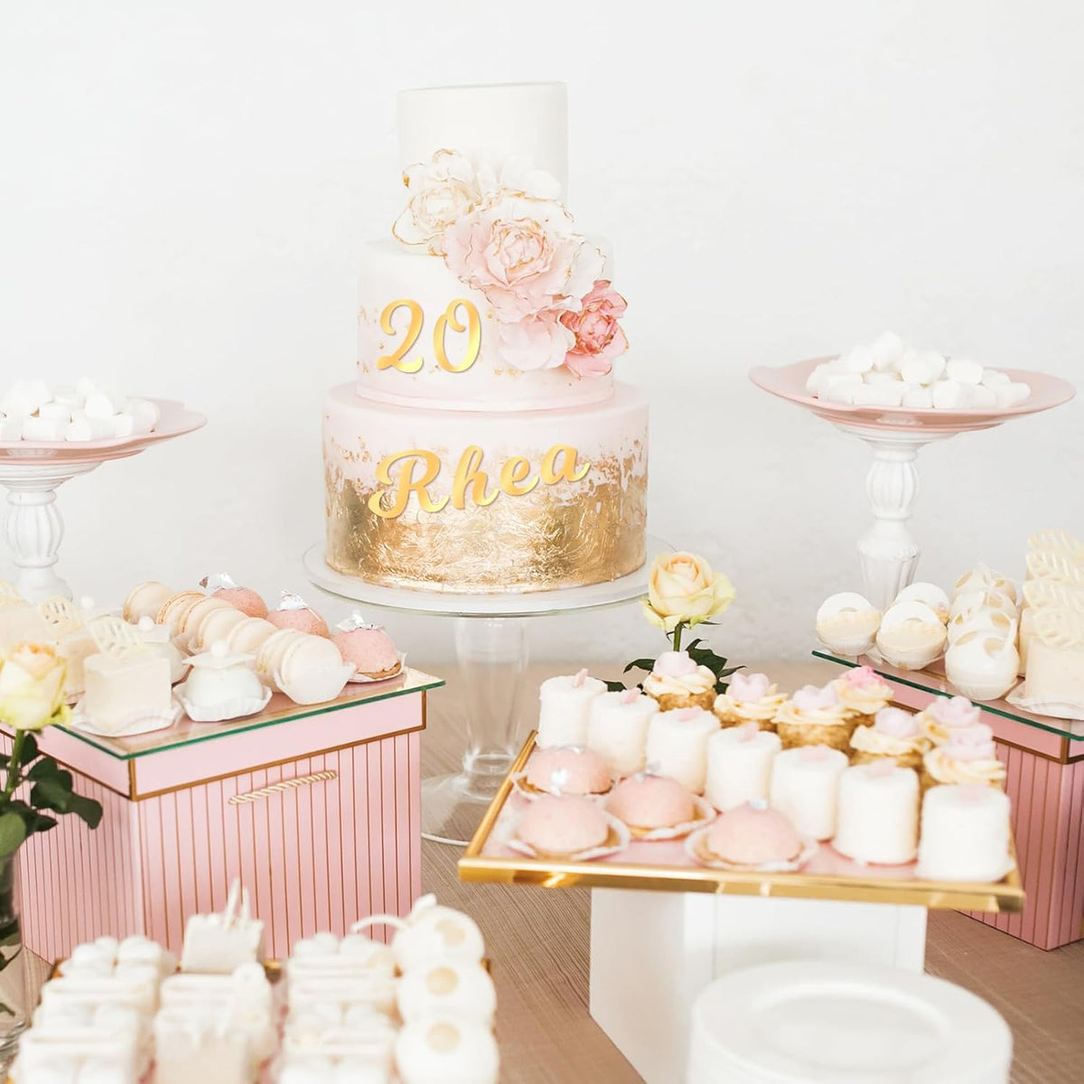 126 PCS Custom Name Cake Topper Acrylic Letters DIY Personalized A-Z & 0-9 Number Alphabet Cake