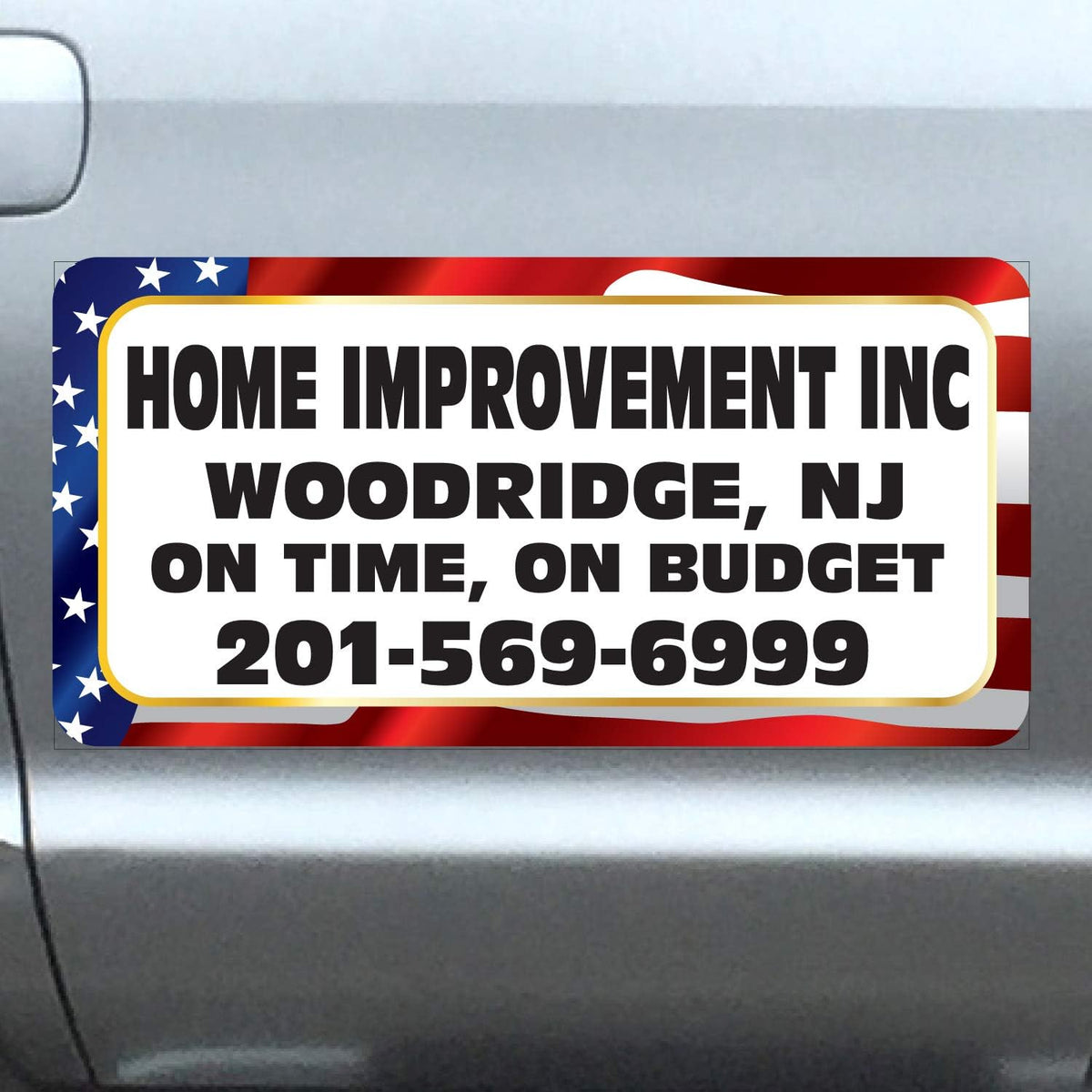 Vehicle Magnets sign With Custom Lettering 12" X 24" (Set of 2) -Landscape, Construction, Handy