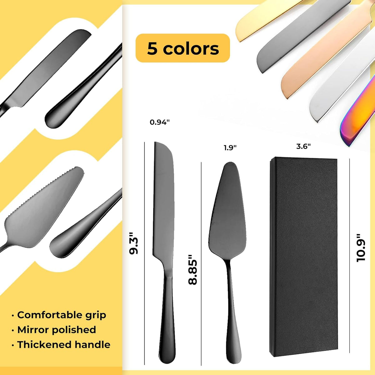 Personalized Wedding Cake Knife and Server Set Stainless Steel Cake Cutter Server Engraved Cake
