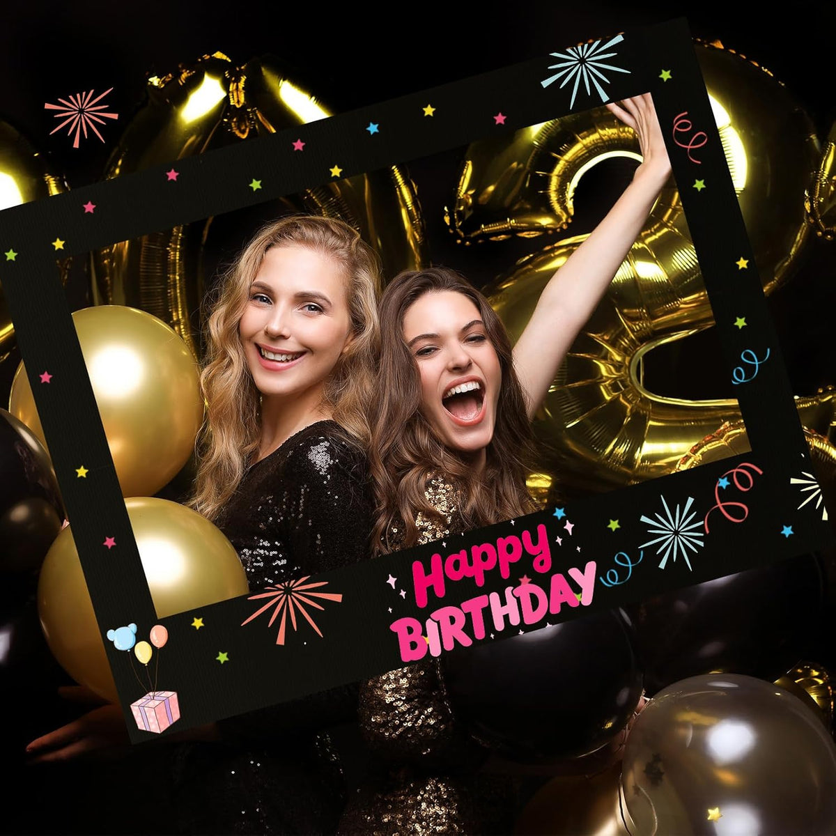 32 x 24 Inch Large Blank DIY Photo Booth Props Picture Frame Party Frame DIY Photo Booth Props