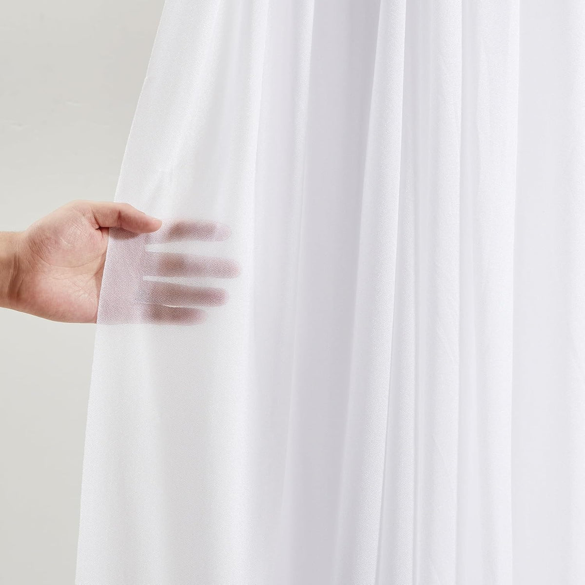 Wedding Arch Draping Fabric 1 Panel 30" X 20FT Sheer Arch Drapes Fabric White Backdrop Curtains for