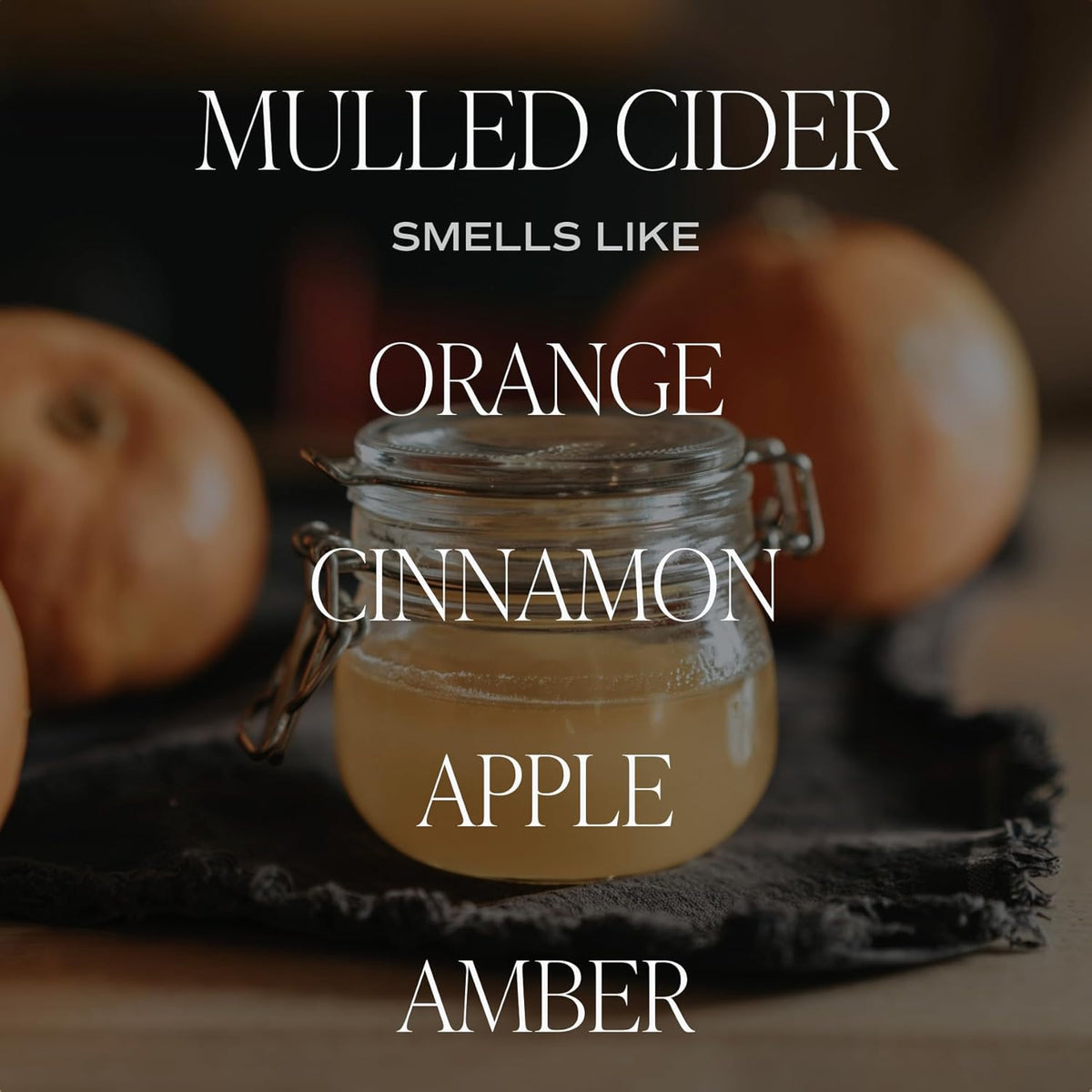 Sweet Water Decor Mulled Cider Candle - Fall Candles with Orange, Cinnamon, Apple, and Amber Scent