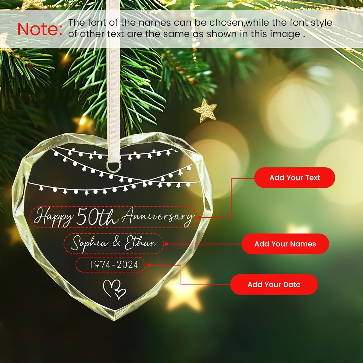 Personalized Christmas Ornaments 2025 for Couples, Wedding for Grandparents, Custom Wedding