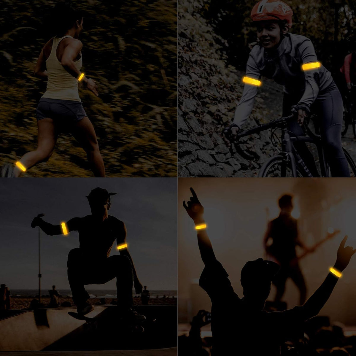 Rechargeable LED Armband for Running(2 Pack), Light Up LED Armband, High Visibility Reflective