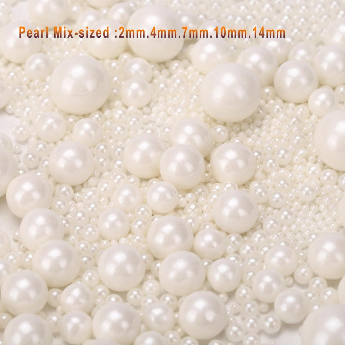 QuirkTech Pearl Sprinkles Mix-sized, 1.1Lb/500g White Edible Pearls for Cake Decorating, Ice Cream