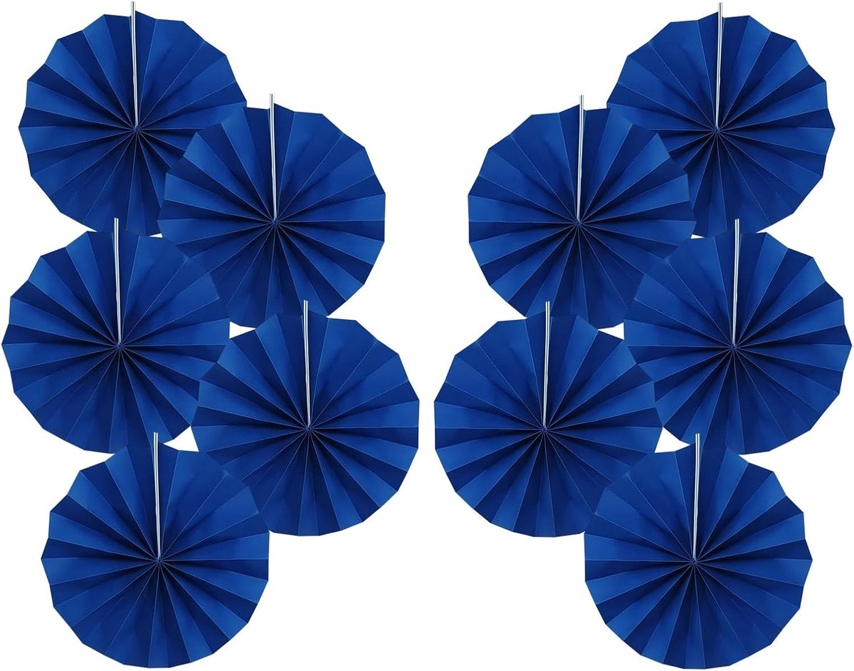 Blue Birthday Decorations,DIY Blue Paper Fans Hanging Decoration ,Party Decorations for Adults 8in
