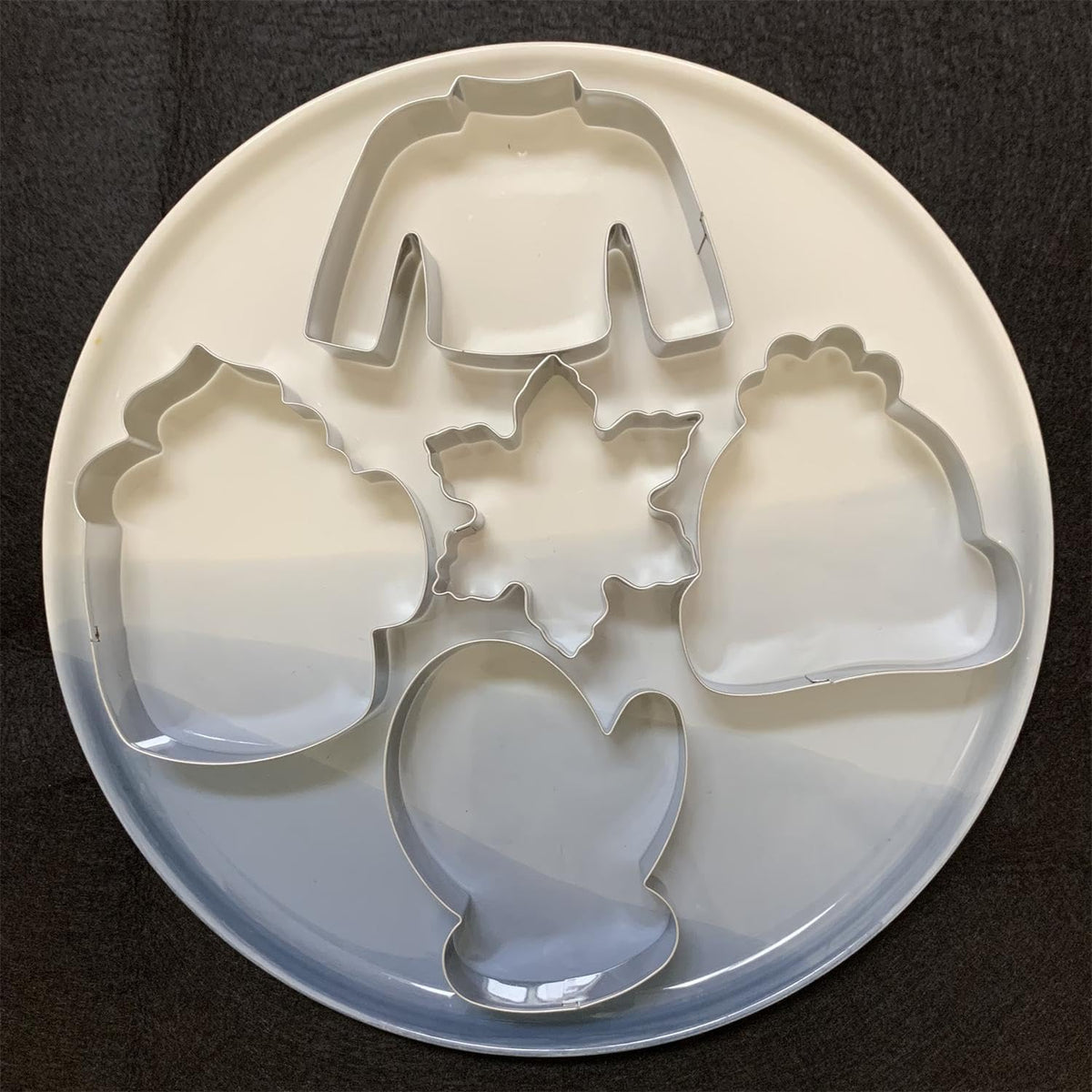 New Winter Christmas Cookie Cutter Set-5 Piece-Ugly Sweater, Hat, Mitten, Snowflake, Coffee Mug