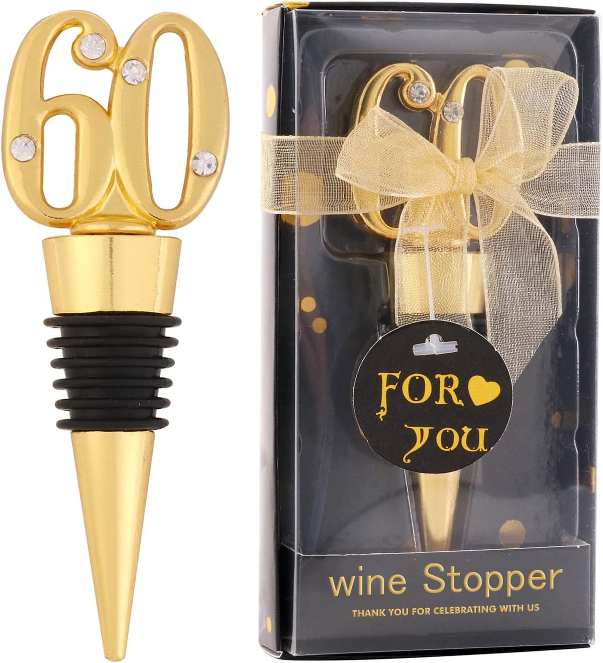 24 Pack 60 Birthday For Guests Wine Cork Beer Wine Cork champagne Bottle With Gift Box For Wedding