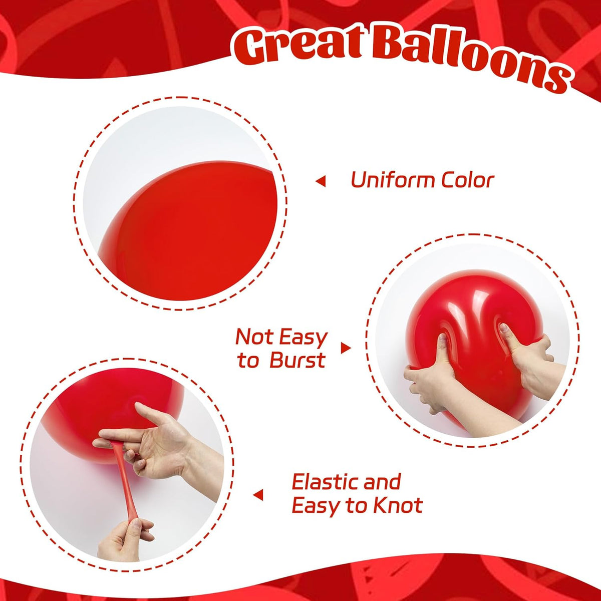 60pcs Red and Gold Balloons 12inch, Red and Gold Party Decorations with Confetti Balloons for