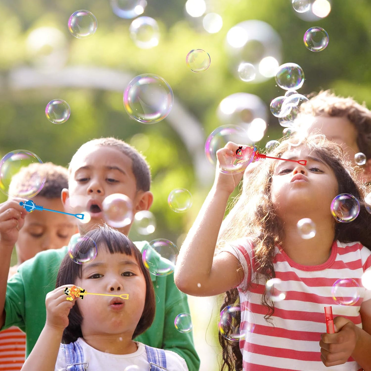 AFZMON 24Pcs Pirate Party Favors Bubble Wands for Kids, Pirate Mini Bubbles Wand Toys, Pirate Theme