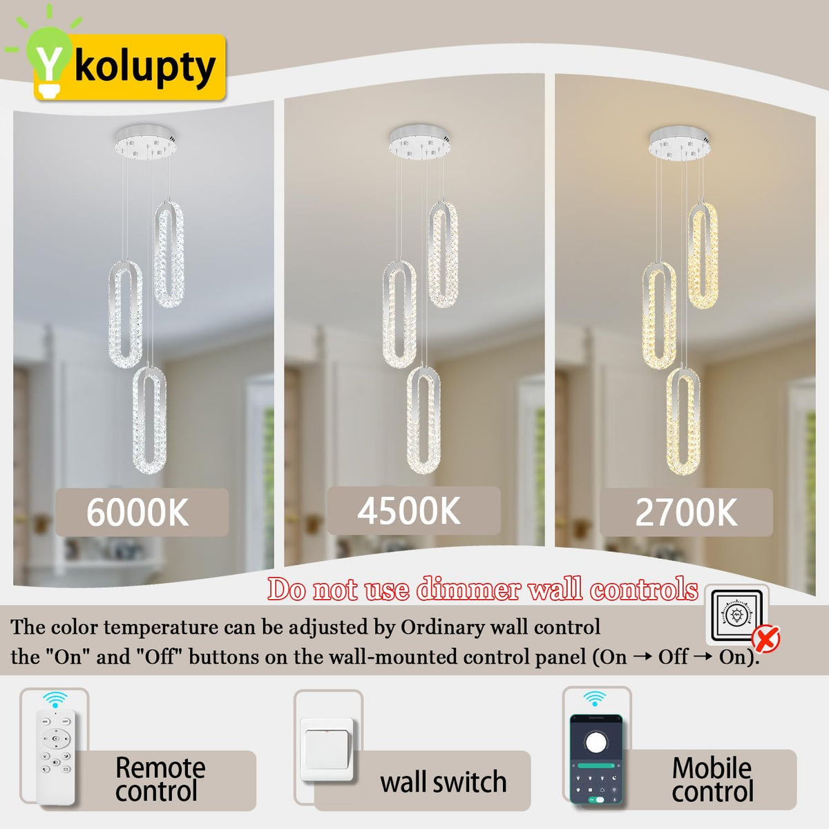 3-Light Modern Pendant Light for Kitchen Island Crystal Ring Chandelier Silver LED Pendant Lighting