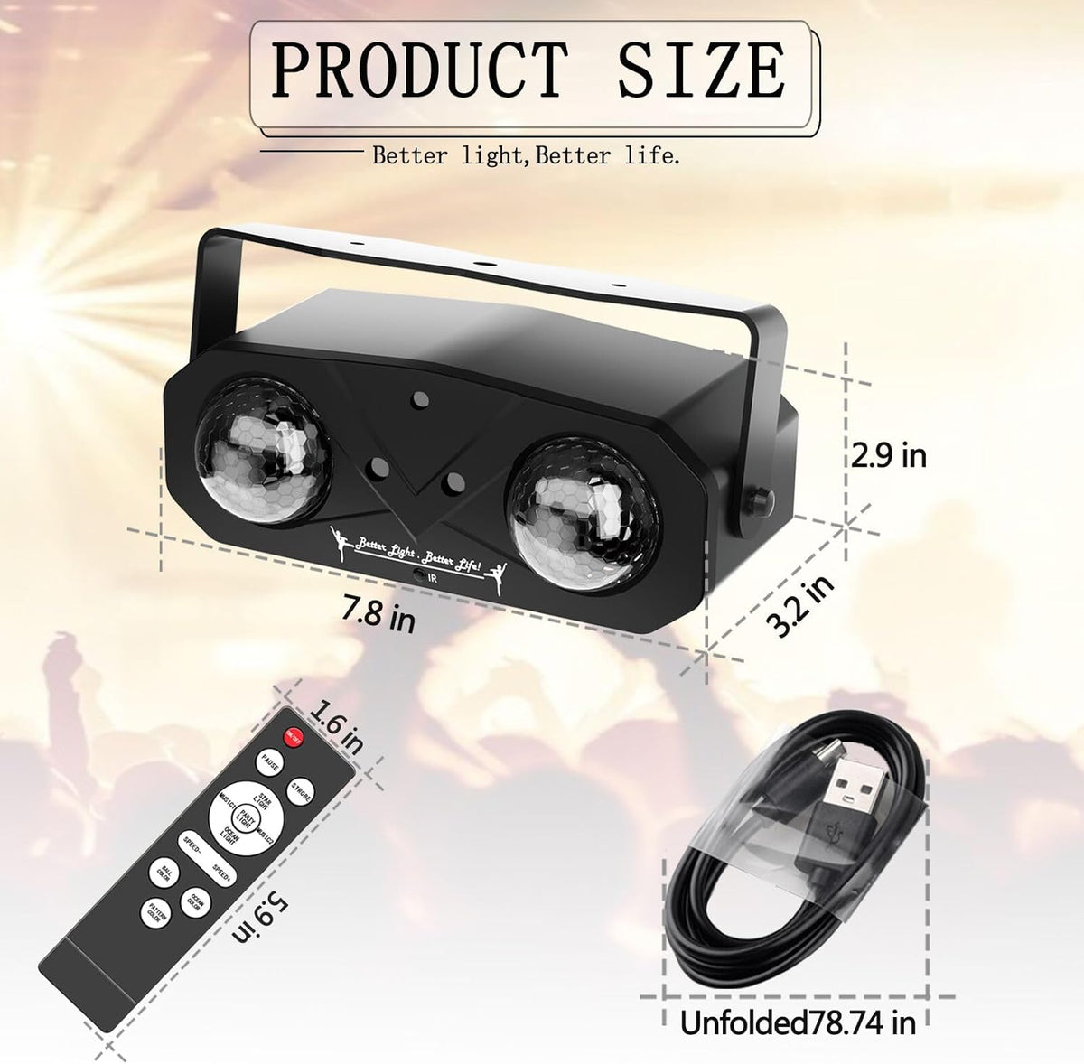 Party Lights Starry Sky Projector Ocean Wave Projector 3 in 1, DJ Dicso Ball Home Light with Remote