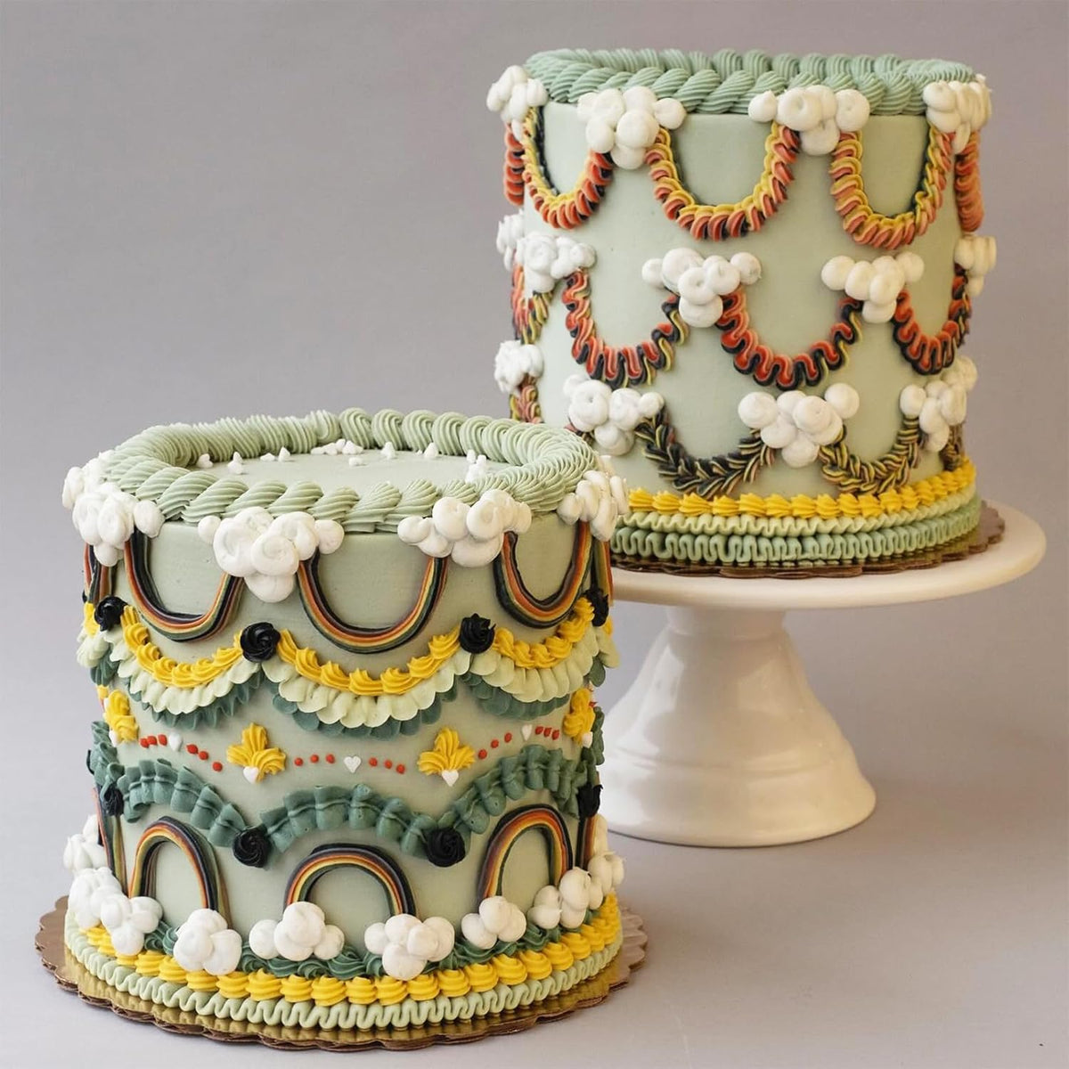 Lambeth Cake Border Fondant Molds, Whipped Cream Shaped Silicone Molds, Cake Decoration Chocolate