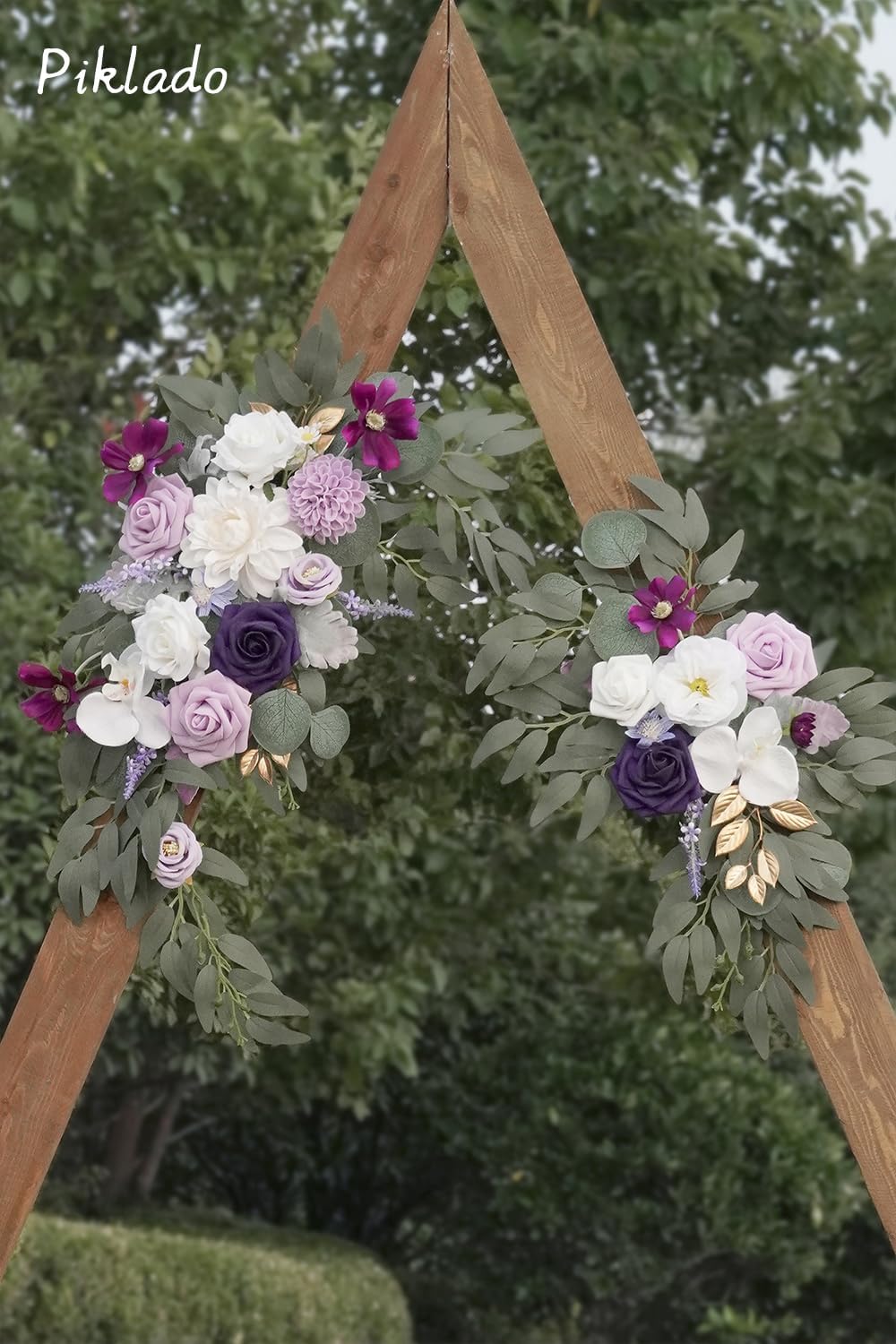 Faux Flower Swag Set of 2 for Wedding Welcome Signs Floral Swag Wedding Reception Ceremony Signs