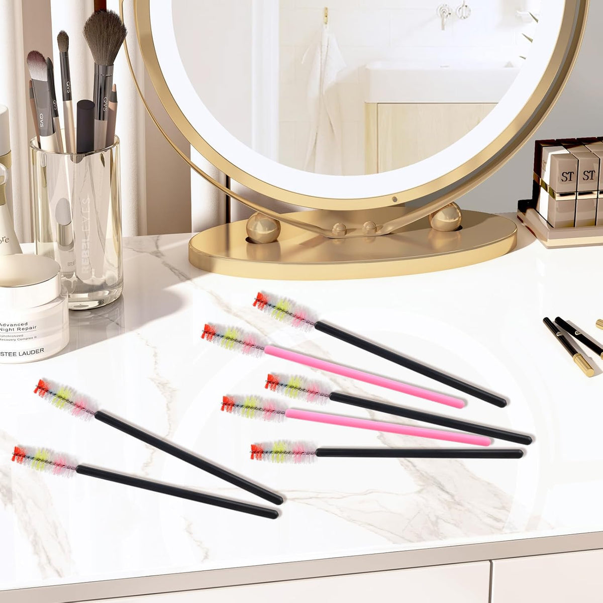 300PCS Disposable Mascara Wands Spoolie Makeup Kits, Eyelash Spoolies Brushes for Eyelash