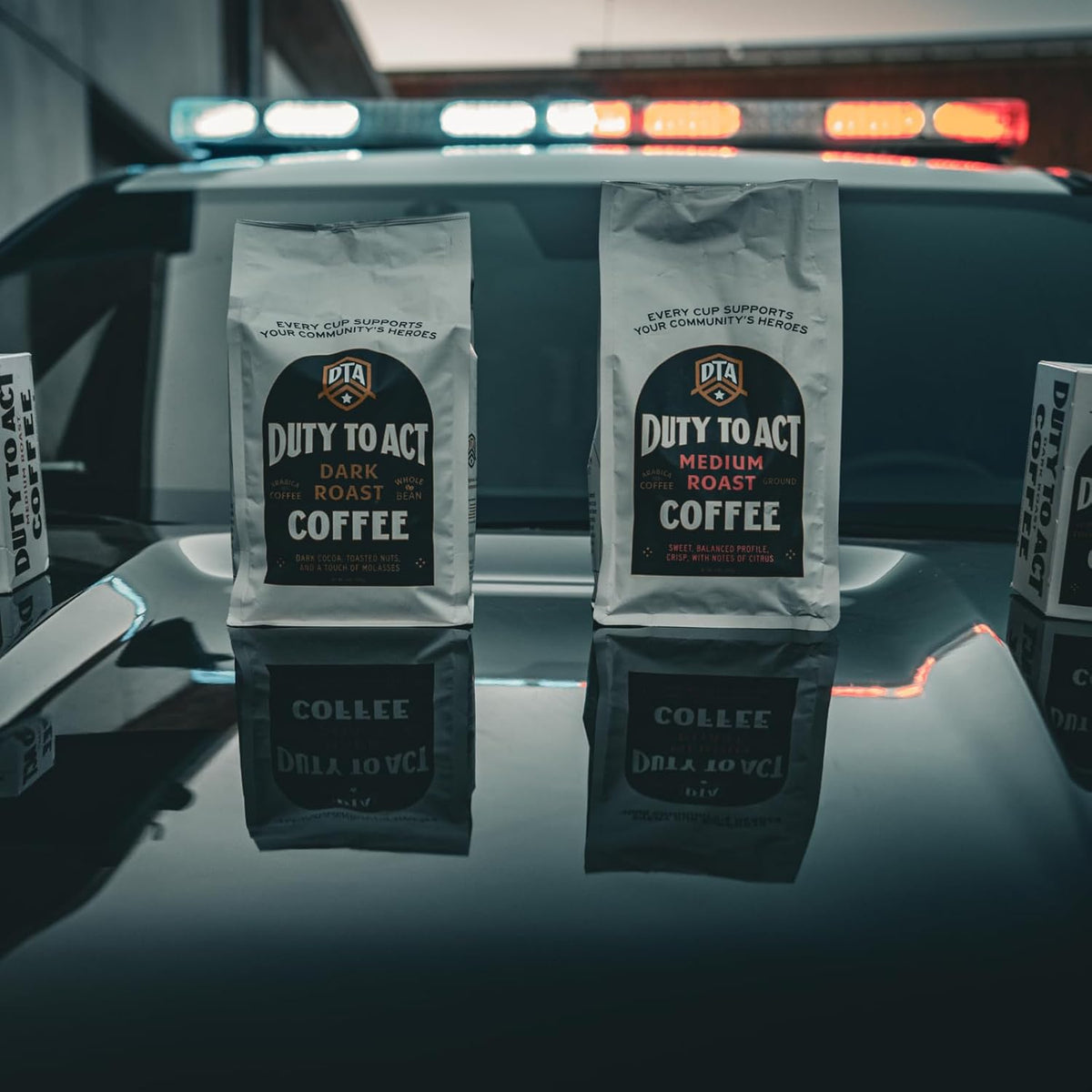 Duty to Act Medium Roast & Dark Roast Whole Bean Coffee, 2 lb. (Variety Pack)