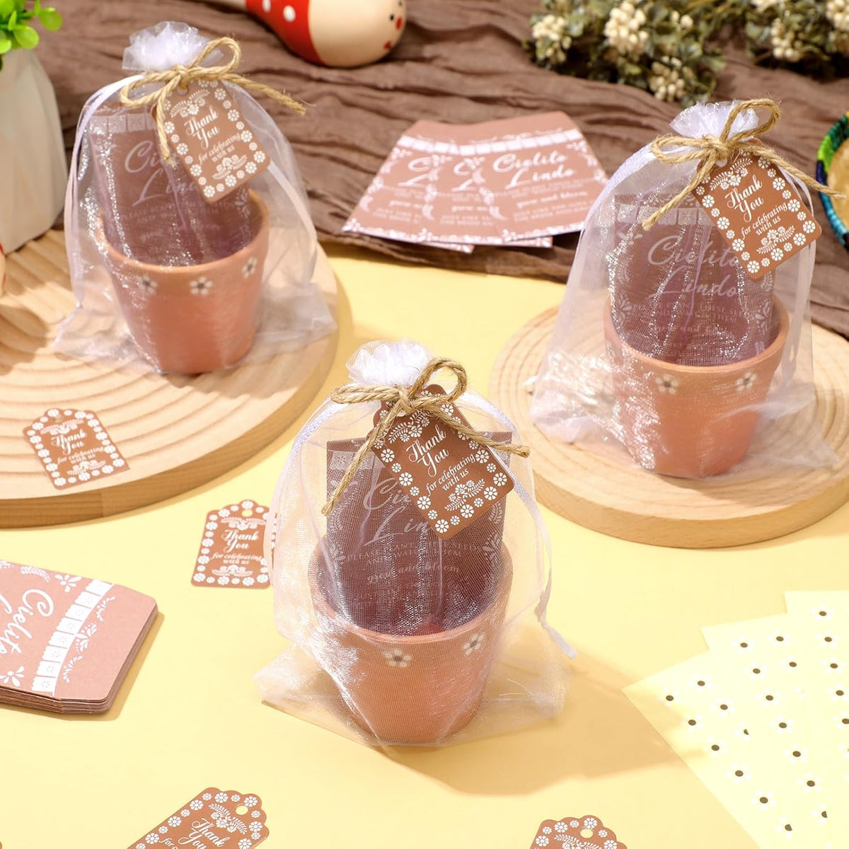 Ctosree 50 Sets Cielito Lindo Wedding Bridal Shower Favors for Guests Include Seed Packets