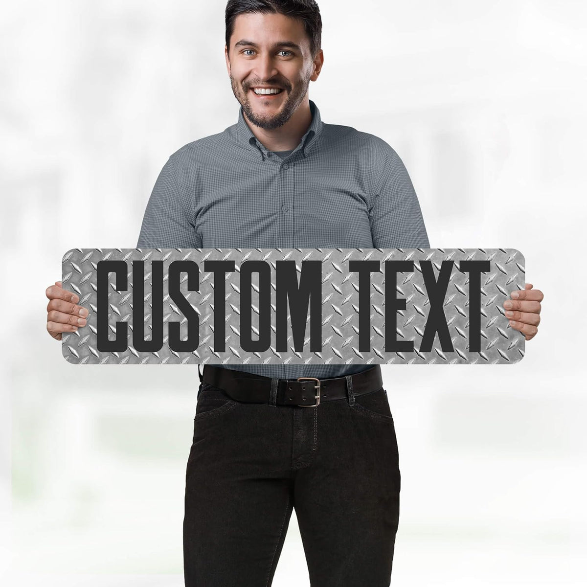 Custom Sign, Custom Street Sign, 11 Font Colors, 13 Font Styles, 4 Hole Options, 22 Sizes, 8x32