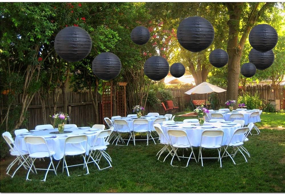BEISHIDA Black Round Paper Lanterns Decorative Hanging Asia Chinese Japanese Paper Lanterns Lamp