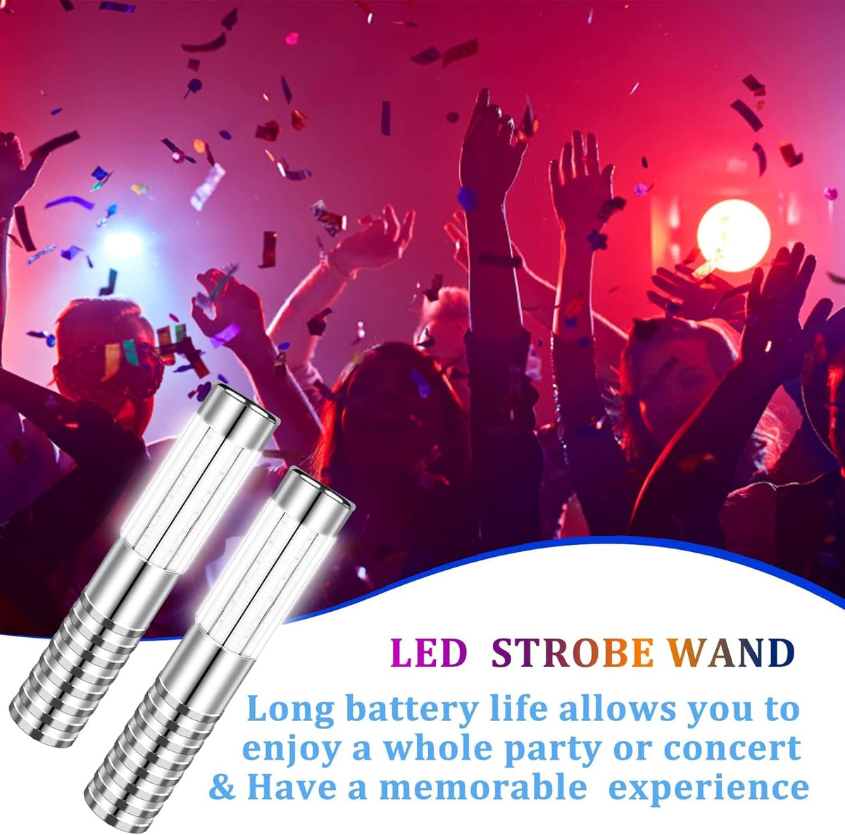 6 PCS Strobe Baton Light Bottle Service Lights Sparklers Reusable Champagne Bottles Handheld Light