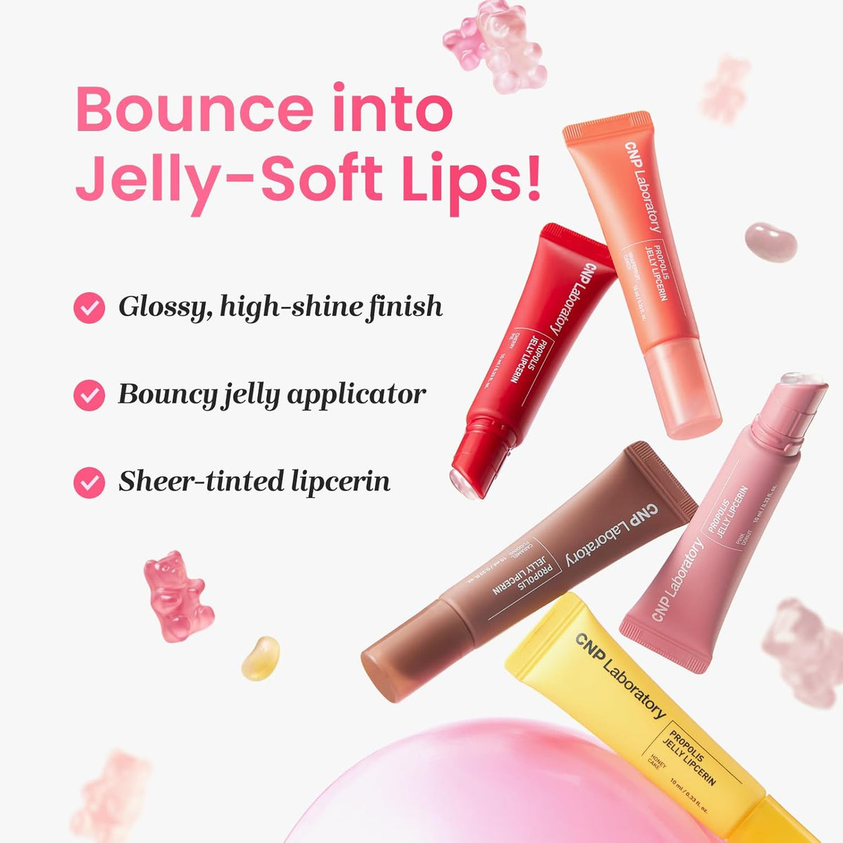 CNP Propolis Jelly Tinted Lipcerin™ - 05 Grapefruit Candy, Hydrating Lip Balm & Gloss with Manuka