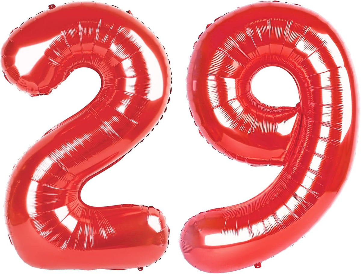 Red Number 29 Balloon 40 Inch Birthday Decorations, Number 29 Balloon Birthday Party Decoration