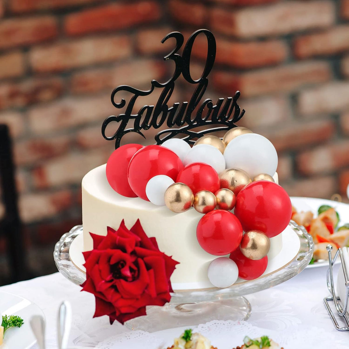 108 Pcs Balls Cake Topper DIY Cupcake Insert Foam Balloons for Cake Baking Wedding Anniversary