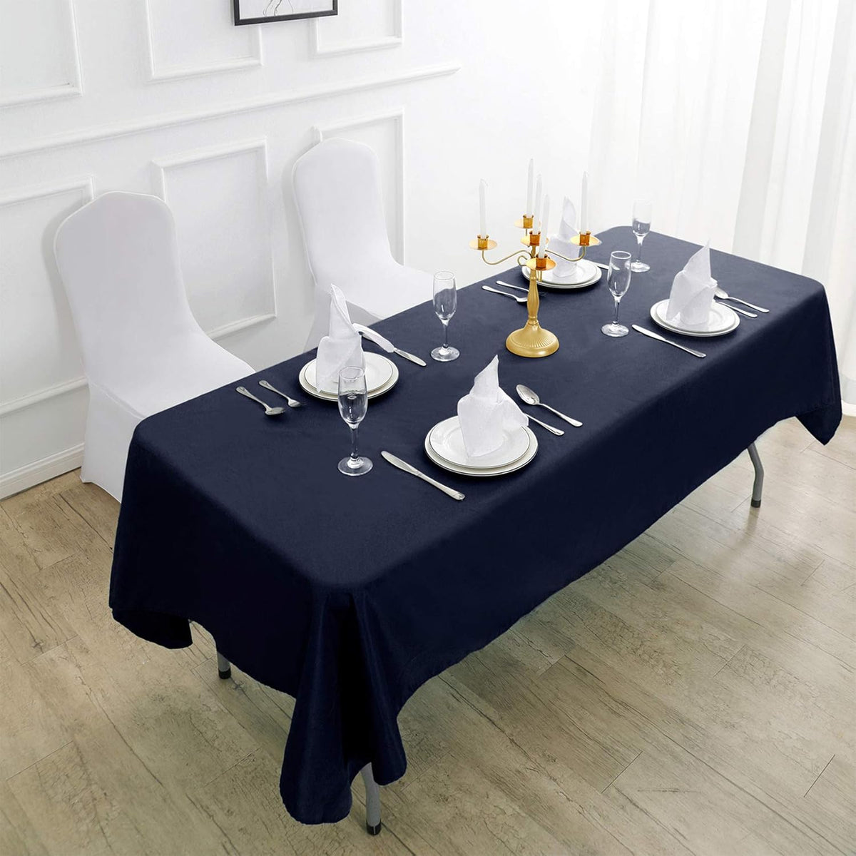 Rectangle Tablecloth 60x120 inch Washable Polyester Fabric Table Cloth for Wedding Party Dining