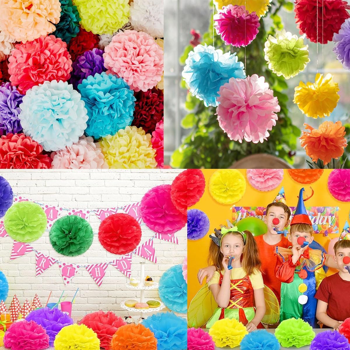 10pcs 8in 10in Cream/Beige Paper Pom Poms Tissue Paper Flower Hanging Paper Flower Balls Wedding