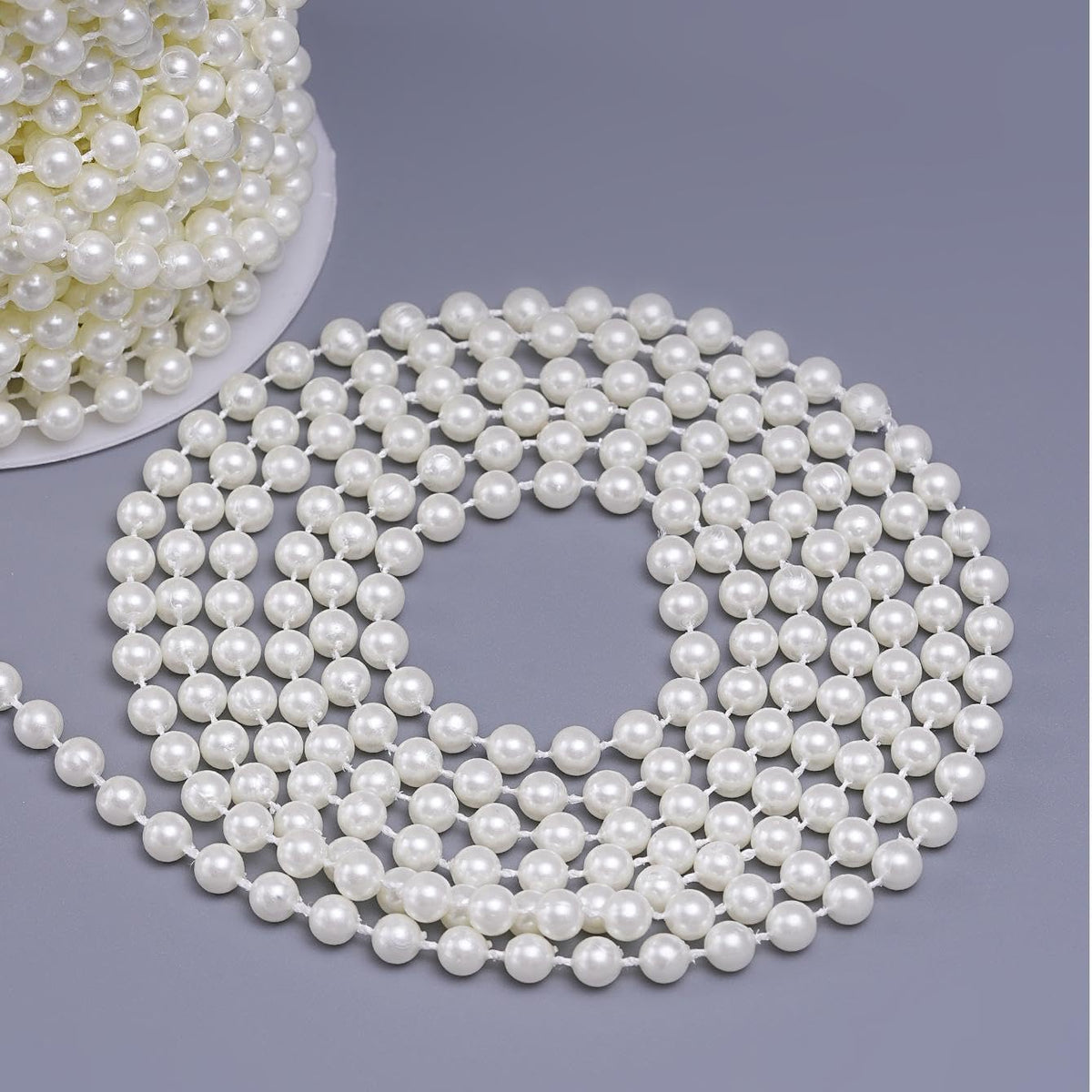27 Yards/82 Feet Pearl Garland Craft String Pearls, Faux Pearl for Wedding Party Decoration